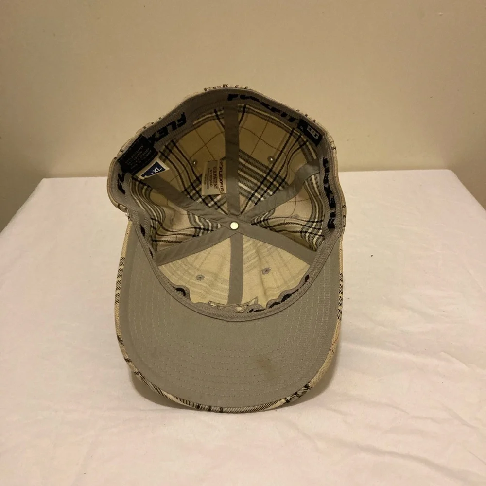 DC Beige Plaid Baseball Cap with Black Accents - Picture 8 of 9